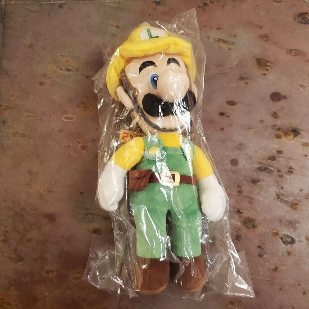Plush - Builder Luigi 10-Inch (NEW) - Super Mario - Nintendo - Picture 7 of 8